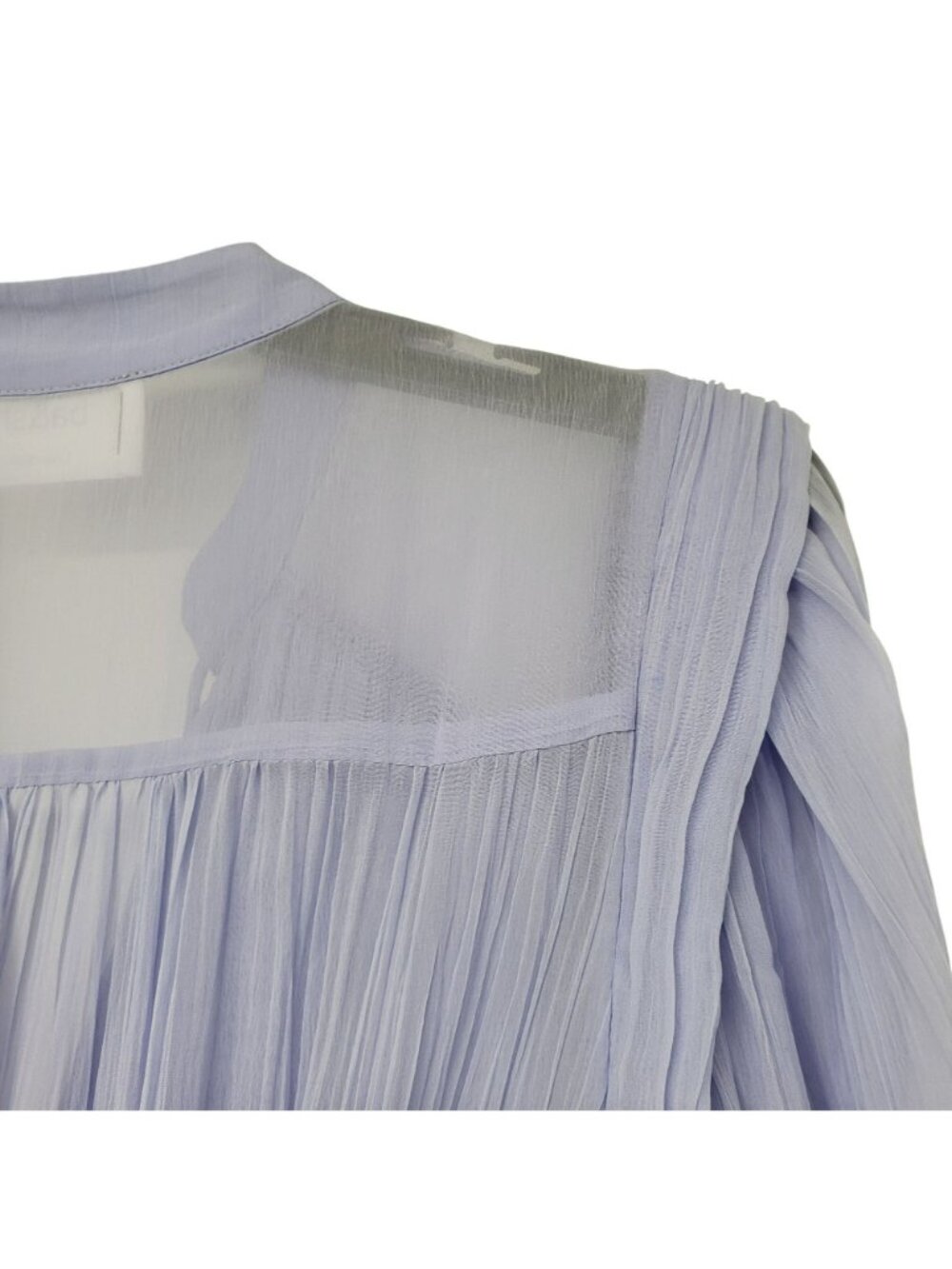 NEW Ba&sh $495 Lilac Purple Chiffon Elastic Waist Blouson Mini Dress Wedding - Picture 13 of 15